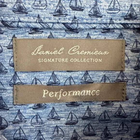Daniel Cremieux Casual Blue Textured Shirt - Picture 2 of 4